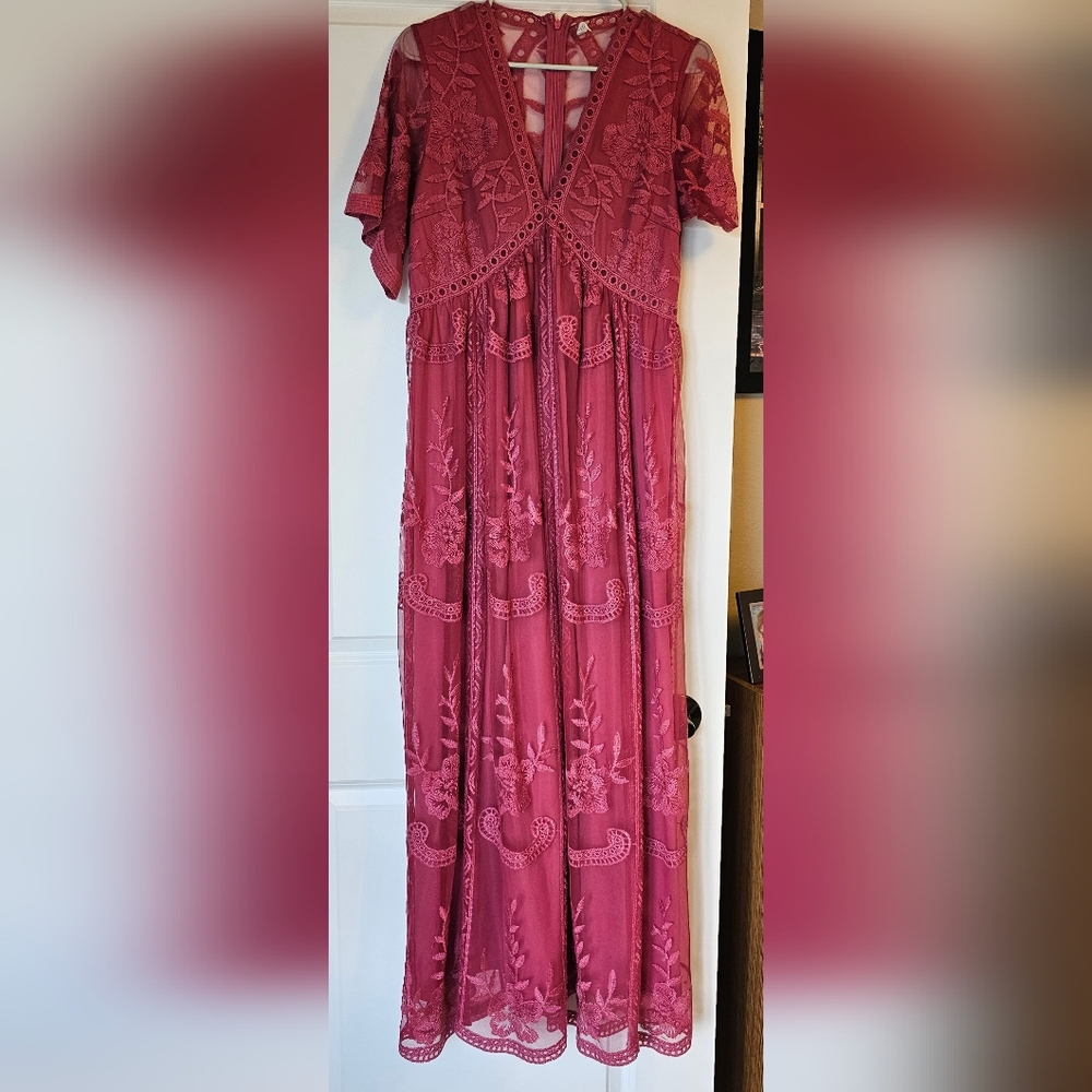 Pinkblush Elegant Rose Maxi Maternity Dress